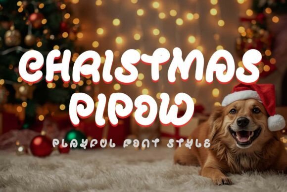 Christmas Pipow: A Festive Display Font for Web Headers
