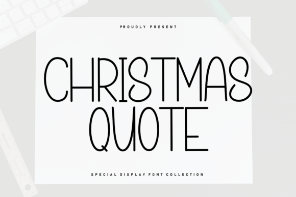 Elevate Editorial Design with the Christmas Quote Typeface