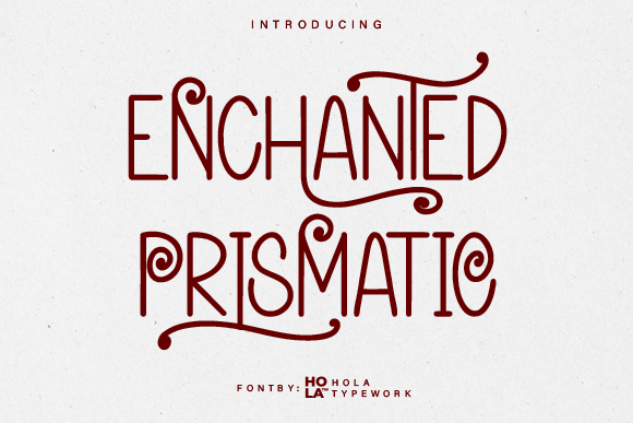 Enchanted Prismatic: A Whimsical Display Font for Web Design