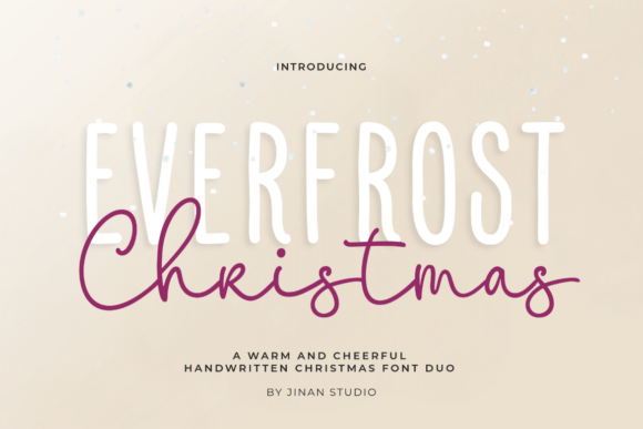Everfrost Christmas Duo: The Perfect Handwritten Typeface for Holiday Crafts