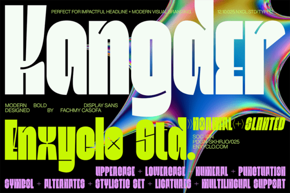 Kangder: A Bold Display Font for Modern Branding