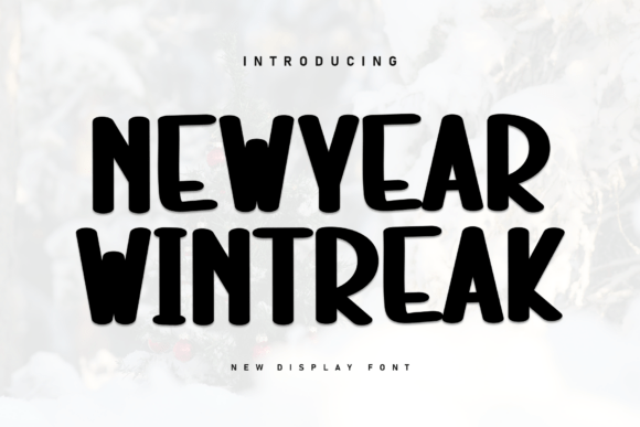 Newyear Wintreak: A Bold Display Font for Impactful Campaigns