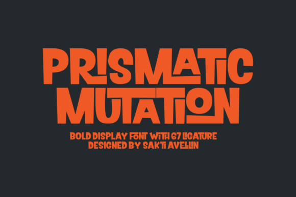 Prismatic Mutation: A Bold Display Font for Makers
