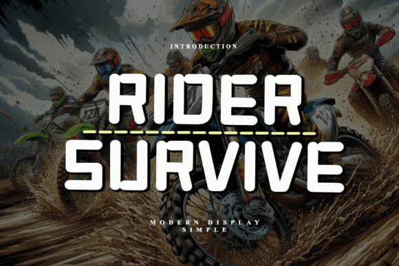 Rider Survive: A Futuristic Display Font for Bold Branding