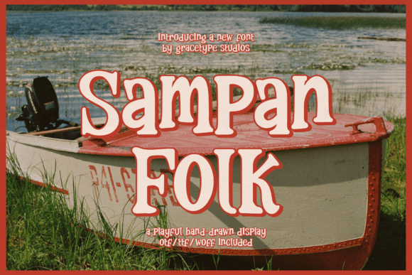 Sampan Folk: A Charming Display Font for Rustic Branding
