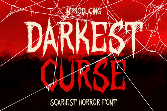 Using Darkest Curse Display Fonts for Horror Editorial Design