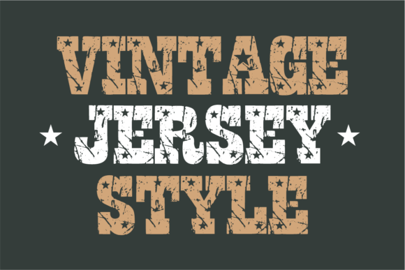 Vintage Jersey Style: A Bold Display Font for Web Headers