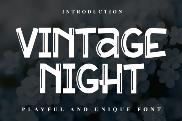 Vintage Night Font: A Retro Display for Bold Designs