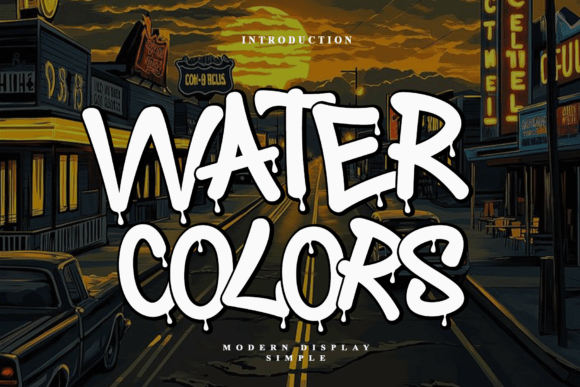Water Colors: A Fun Display Font for Small Business Branding