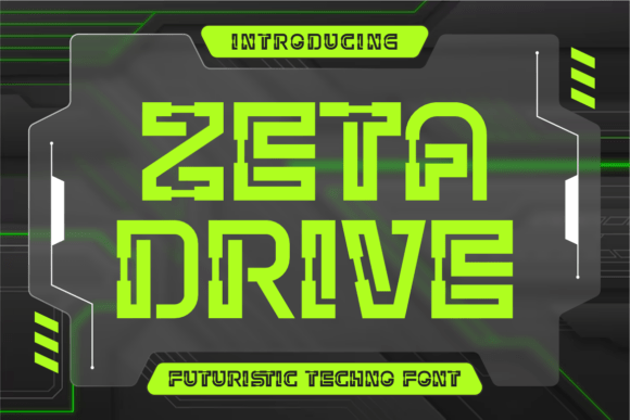 Zeta Drive: A Bold Display Font for Makers